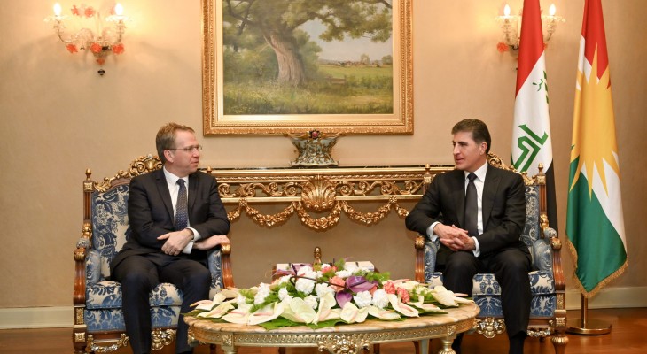 President Nechirvan Barzani Receives The New French Ambassador To Iraq