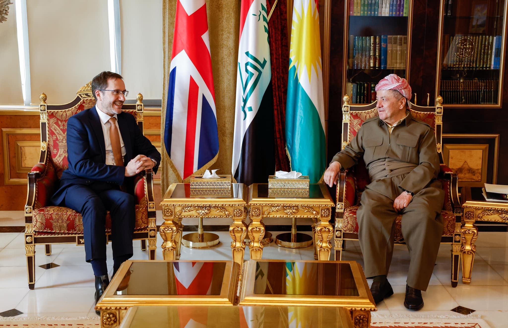Barzani, UK Ambassador Discuss Iraq Politics and King's Coronation