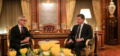 President Nechirvan Barzani meets with the Norwegian Ambassador Espen Lindbæck