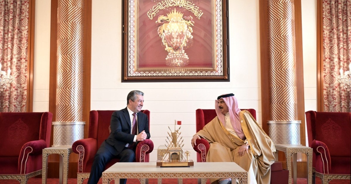 Kurdistan PM Masrour Barzani Meets King of Bahrain to Boost Bilateral Ties