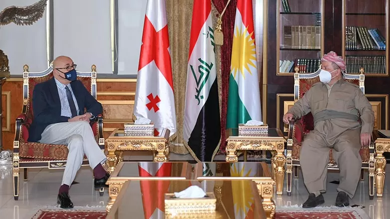 الرئيس بارزاني يرحب بتعزيز العلاقات بين إقليم كوردستان وجورجيا