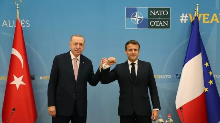 Macron: Min peyamên eşkere dan Erdogan