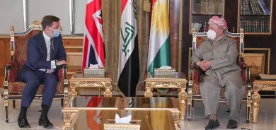 الرئيس بارزاني والسفير البريطاني يبحثان آخر المستجدات والخلافات بين أربيل وبغداد