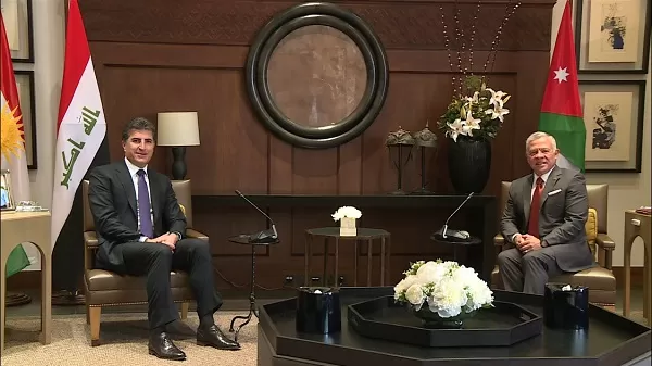 President Nechirvan Barzani and King Abdulla II hold discussions on regional developments