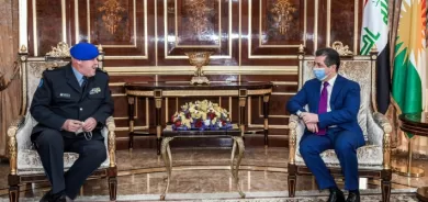 مسرور بارزاني يستقبل رئيس بعثة الاتحاد الأوروبي الاستشارية في العراق