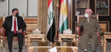 الرئيس بارزاني وخميس الخنجر يبحثان الانتخابات المقبلة والتحديات الأمنية في العراق