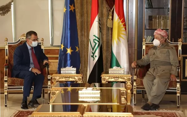 President Barzani receives European Union Ambassador to Iraq