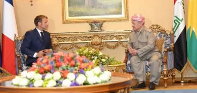 الرئيس بارزاني عن اجتماعه بالرئيس ماكرون : بحثنا آخر التطورات في العراق وكوردستان
