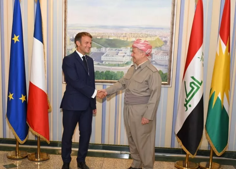 President Masoud Barzani receives French President