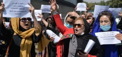 مظاهرة لدعم حق المرأة في كابول تنتهي بالرصاص و