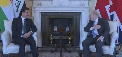بدء اجتماع رئيس إقليم كوردستان ورئيس الوزراء البريطاني