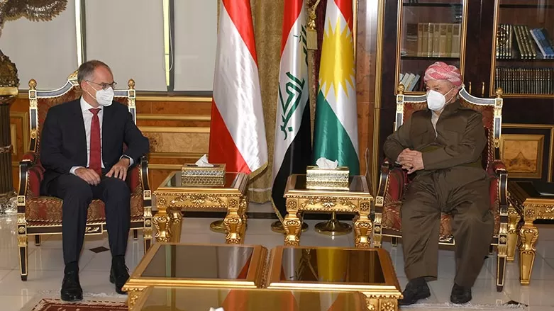 الرئيس بارزاني وسفير النمسا لدى بغداد يؤكدان اهمية تعزيز العلاقات