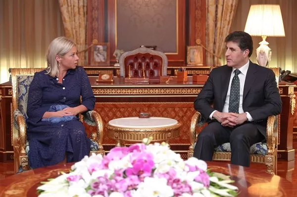 President Nechirvan Barzani meets with UN Special Representative Plasschaert