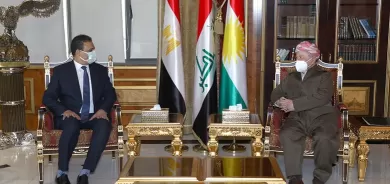 الرئيس بارزاني والسفير المصري لدى بغداد يبحثان تطوير العلاقات الثنائية