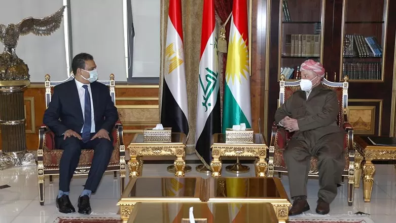 الرئيس بارزاني والسفير المصري لدى بغداد يبحثان تطوير العلاقات الثنائية