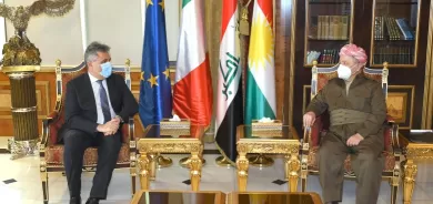 الرئيس بارزاني يبحث المستجدات السياسية مع السفير الايطالي لدى بغداد