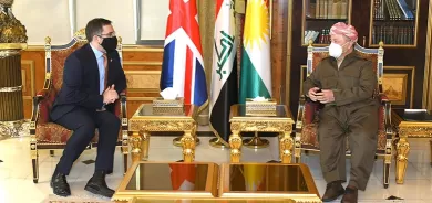 الرئيس بارزاني والسفير البريطاني يناقشان أوضاع العراق والمستجدات السياسية