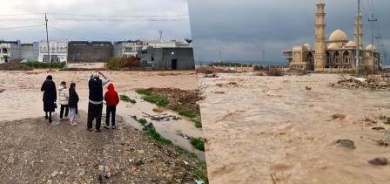 فيضانات في أحياء من أربيل وتعطيل دوام المدارس
