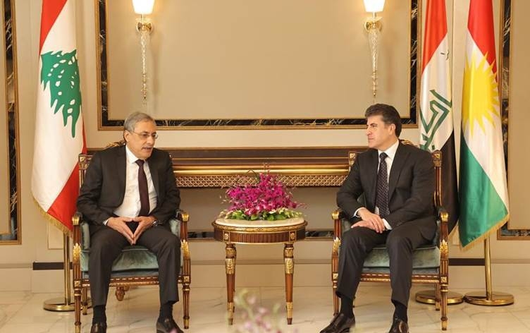 رئيس إقليم كوردستان ووزير العدل اللبناني يبحثان عدداً من الملفات المشتركة