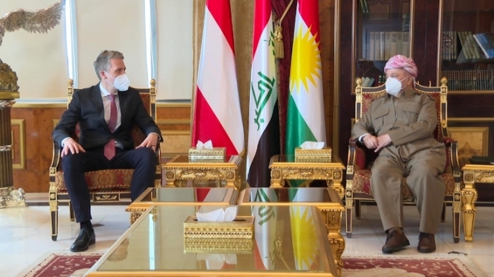 الرئيس بارزاني ووفد الخارجية النمساوية يبحثان مستجدات العراق والمنطقة