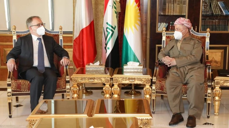 الرئيس بارزاني يستقبل سفير إيطاليا في العراق