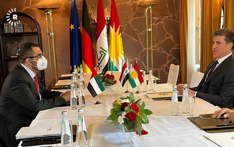رئيس اقليم كوردستان يجتمع مع وزير الصناعة الإماراتي في ميونخ