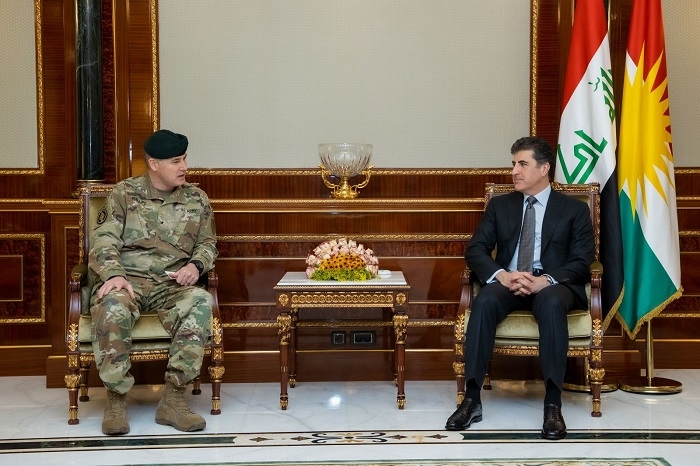 President Nechirvan Barzani receives US military delegation