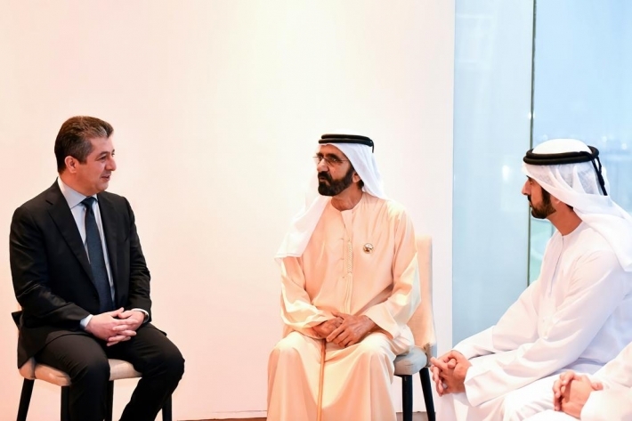 رئيس حكومة إقليم كوردستان يلتقي نائب رئيس دولة الإمارات حاكم دبي