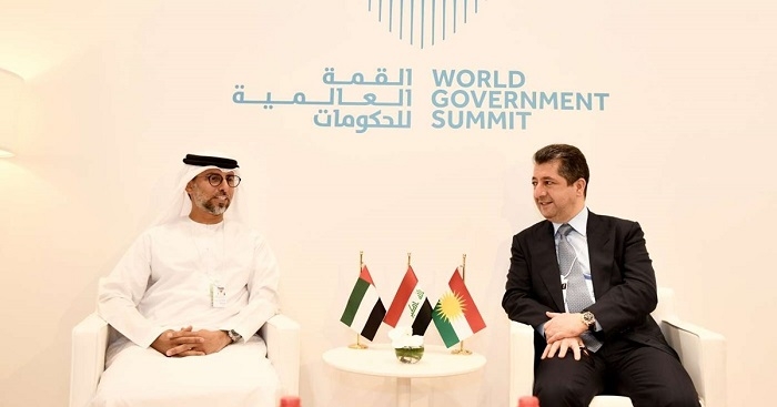 رئيس حكومة إقليم كوردستان يلتقي وزير الاقتصاد الإماراتي