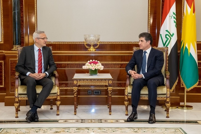 President Nechirvan Barzani and German Ambassador discuss developments in Iraq