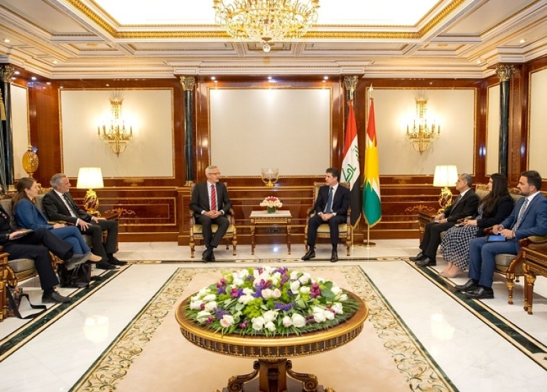 President Nechirvan Barzani and German Ambassador discuss developments in Iraq