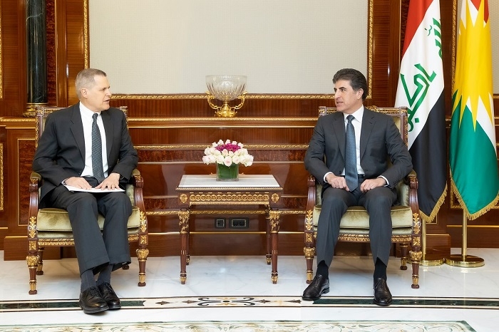 President Nechirvan Barzani receives US Ambassador to Iraq