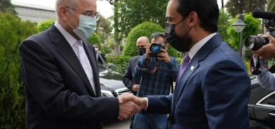 الحلبوسي يلتقي رئيس الشورى الإيراني في طهران