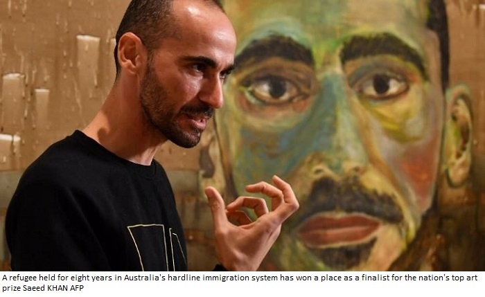 Refugee who paints with a toothbrush nominated for Australian art prize