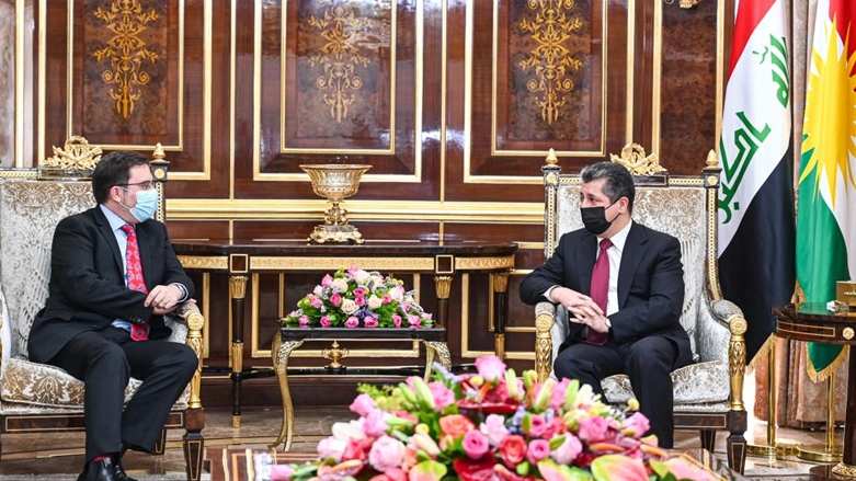 مسرور بارزاني للسفير البريطاني: إقليم كوردستان يرغب بتعزيز العلاقات مع بريطانيا