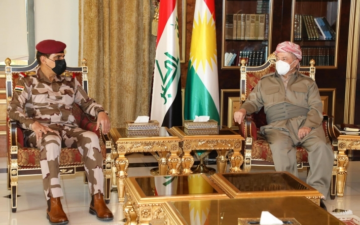 الرئيس بارزاني يبحث مع وفد عسكري – أمني عراقي مستجدات الحرب ضد الإرهاب وأوضاع ‹المتنازع عليها›