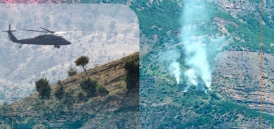 الطائرات التركية تقصف سلسلة جبال متين في دهوك