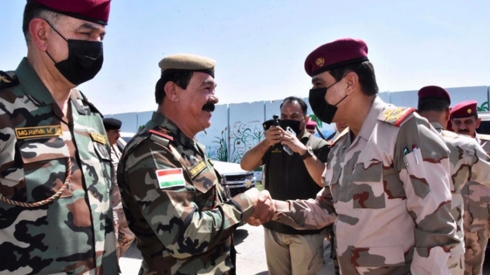 اجتماع بين البيشمركة والجيش العراقي في مخمور