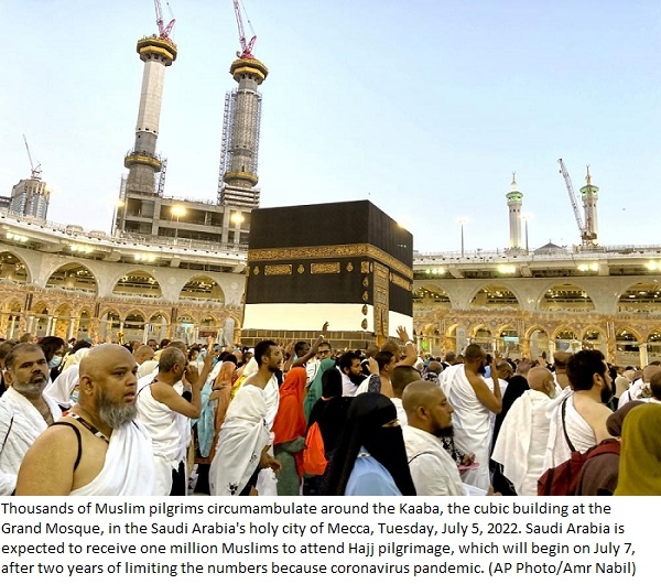 Saudi Arabia expecting 1 million in largest hajj since virus