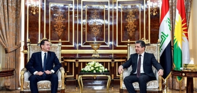 PM Masrour Barzani meets Éric Chevalier, the French Ambassador to Iraq