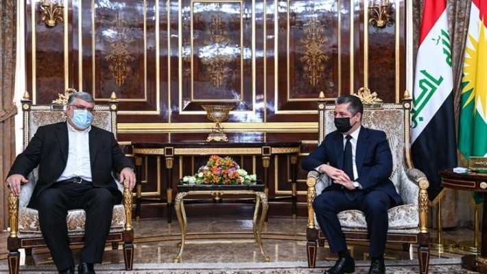 رئيس حكومة إقليم كوردستان يستقبل محافظ أذربيجان الغربية في ايران