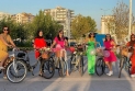 'Jinên Xemilandî' bi bisiklêtan li Amedê geriyan