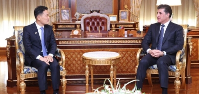 President Nechirvan Barzani receives the incoming Consul General of South Korea
