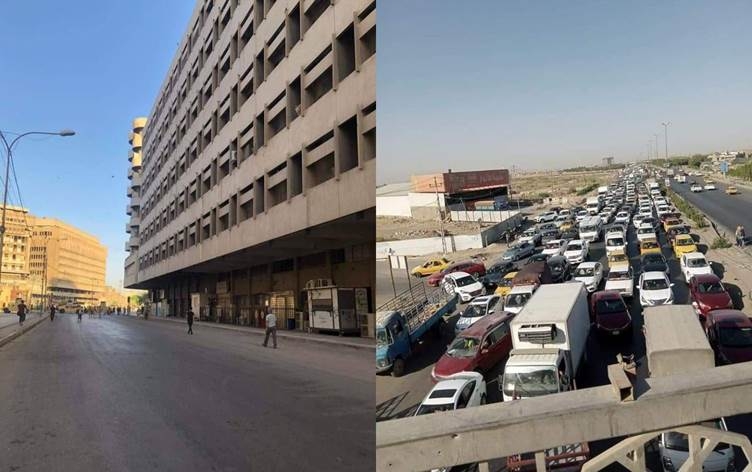 زحامات شديدة في بغداد وتظاهرات بعدة محافظات قبيل جلسة البرلمان