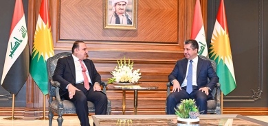 رئيس حكومة إقليم كوردستان يستقبل وزير العدل العراقي