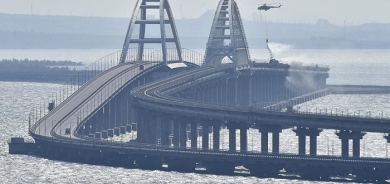 Blast hits Crimea bridge, key supply route in Russia’s war