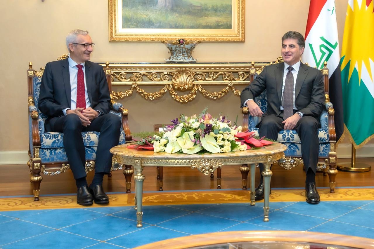 نيجيرفان بارزاني والسفير الألماني في العراق يشددان على أهمية تعزيز العلاقات الثنائية