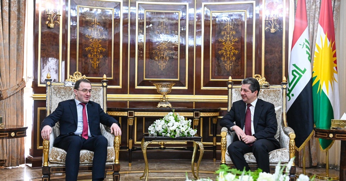 PM Masrour Barzani meets with the Russian Ambassador to Iraq