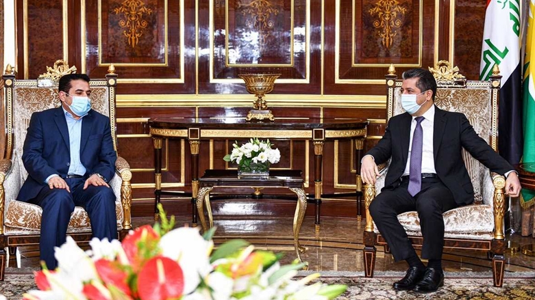 مسرور بارزاني يتلقى تهنئة من مستشار الأمن القومي العراقي