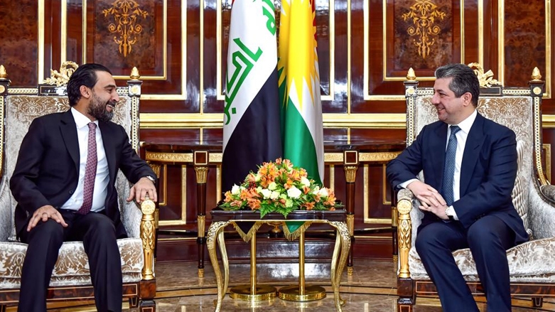 مسرور بارزاني يتلقى تهنئة من رئيس مجلس النواب العراقي